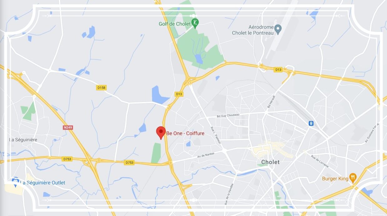 Carte d'orientation pour vous guider vers l'espace Be One coiffeur mixte à CHOLET